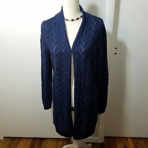 Leo & Nicole Navy Knit Cardigan
